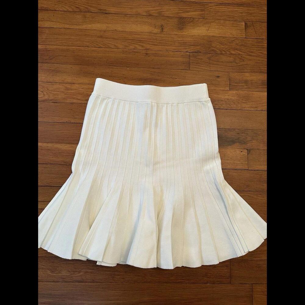 Zara White Pleated Mini S NWOT [COPY]